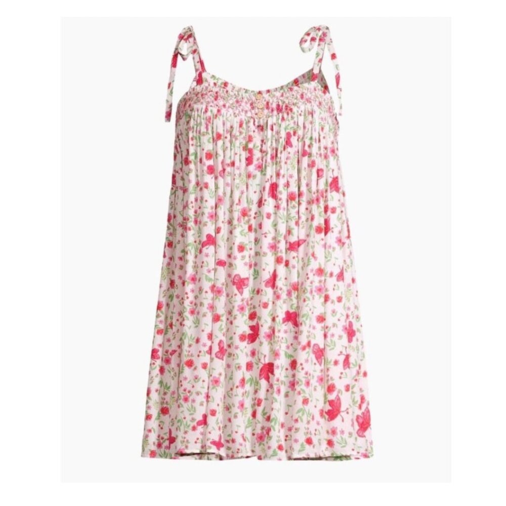 Intimately Free People Rule The World Mini Romper XS Pink Butterfly Floral NWT